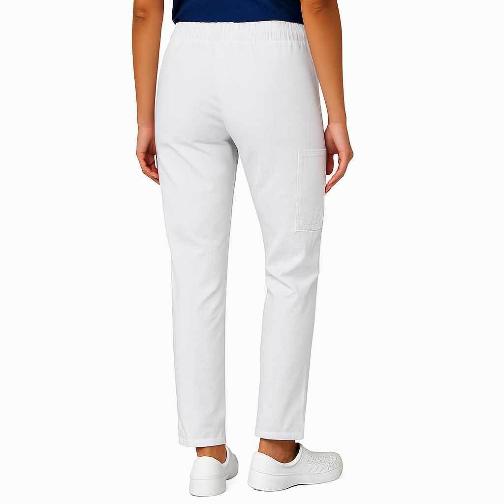 Stretchhose Knopfapplikation