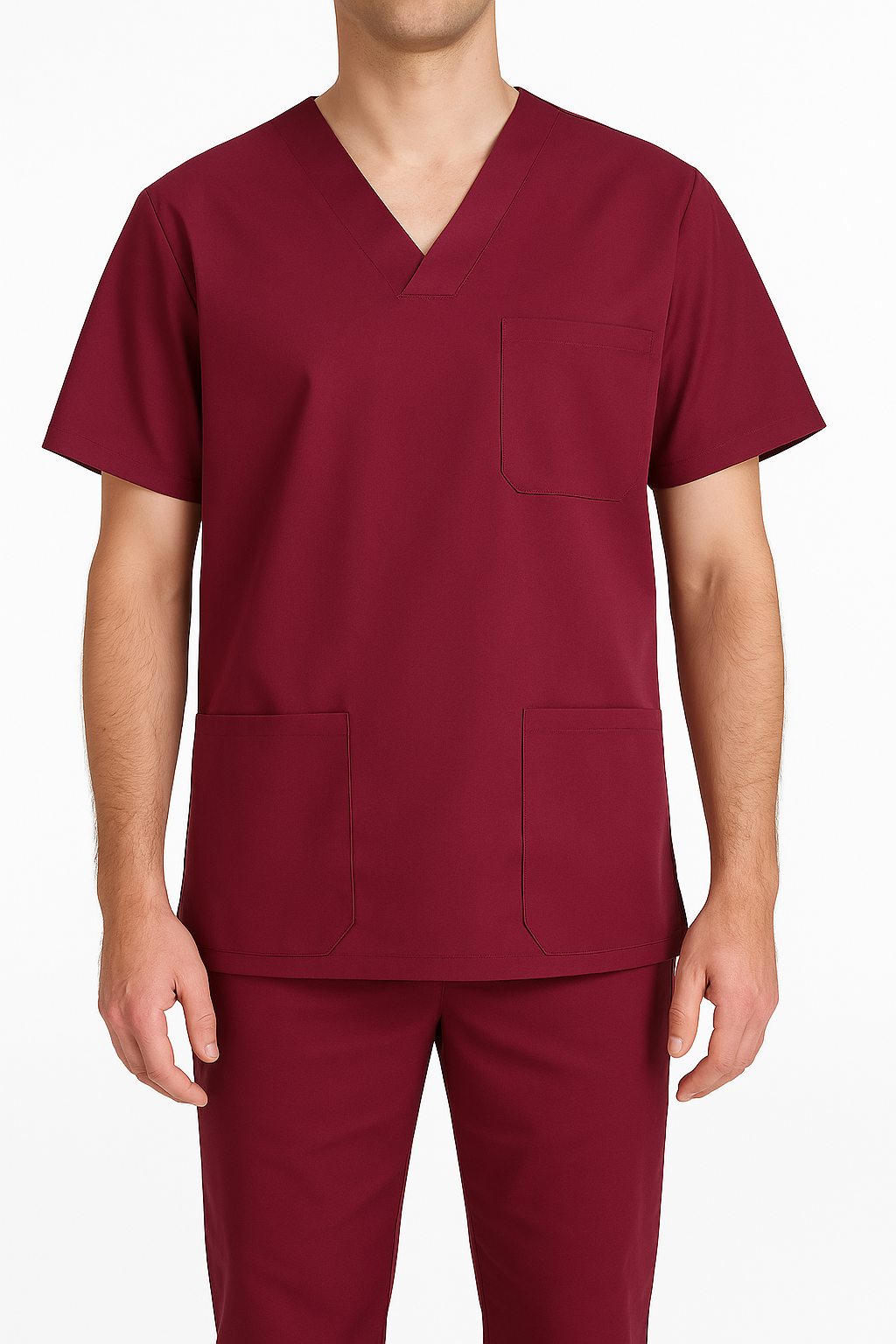 Medifashion24 - Kasack, Unisex (bordeuxrot)