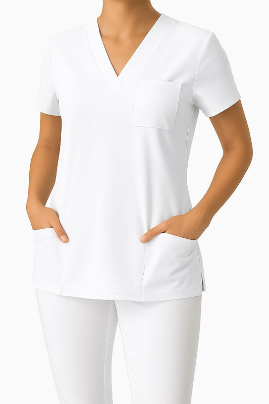 Medifashion24 Damen Kasack (Weiß)