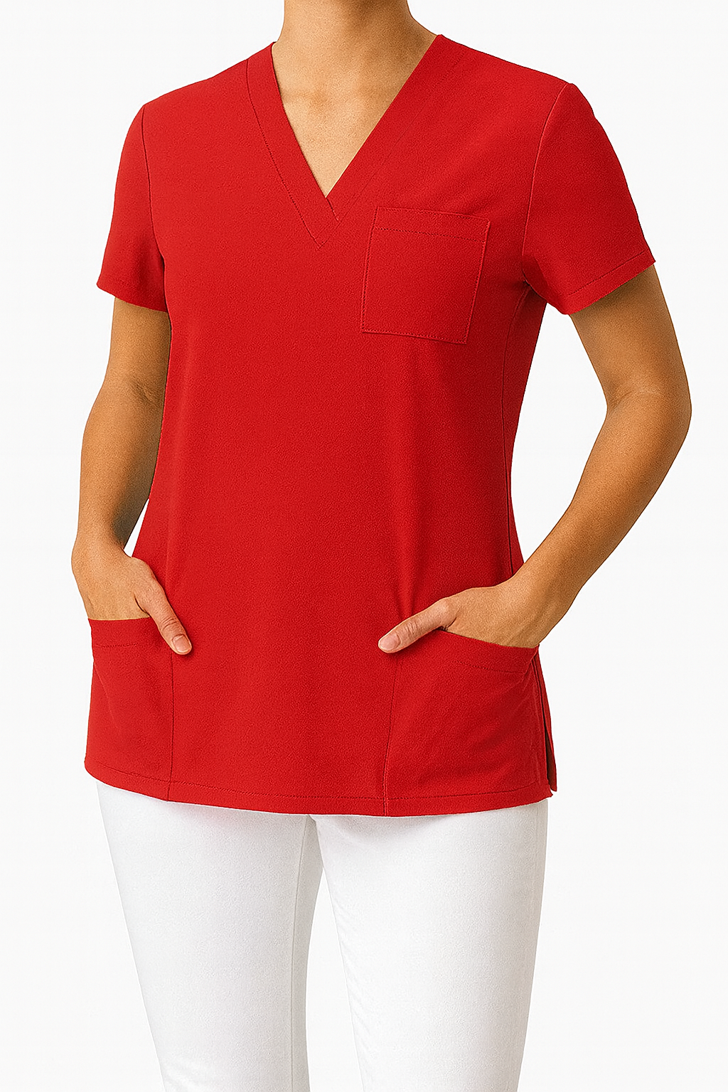 Medifashion24 Damen Kasack (Rot)