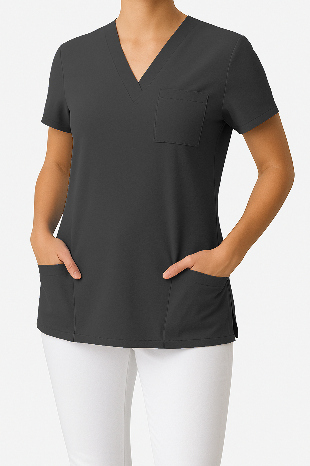 Medifashion24 Damen Kasack (dunkelgrau)